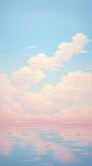 Obraz premium Cats in pastel sky outdoors horizon nature.