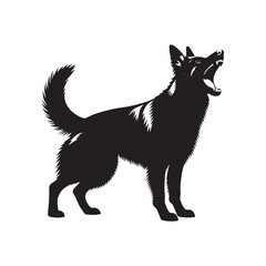 German Shepherd Silhouette - German Shepherd Vector - Minimalist German Shepherd Dog Design.