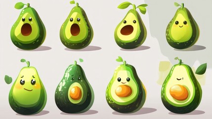 Cute Avocado Expressions