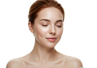 portrait of young woman with perfect skin