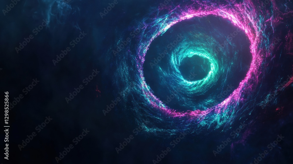 Leinwandbilder vivid swirling vortex of light in a cosmic background with vibrant colors and intricate designs. gen