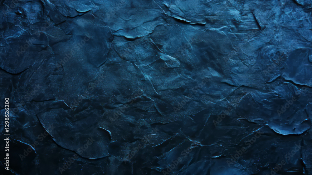Poster abstract canvas texture with coarse fibers in deep blue tones