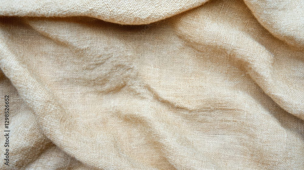 Poster canvas fabric with frayed edges and wrinkled texture for creative design projects