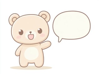 Obraz premium teddy bear with speech bubble