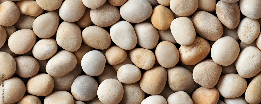 Aufkleber smooth cream colored rocks fill the image completely forming pattern