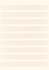 Naklejka premium Graph paper. Printable grid paper with stave on a white background. A blank music sheet paper with staff. Geometric pattern for composition, education, school. Realistic lined paper blank size A4.