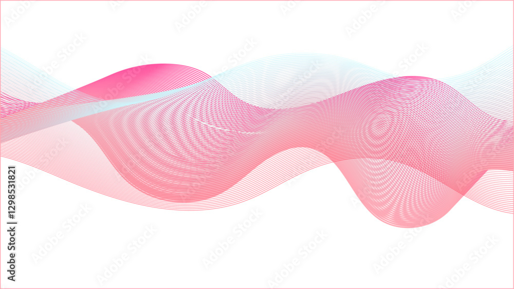 Canvas Prints abstract colorful wavy lines smooth curve isolated on white background. sound wave lines on white ba