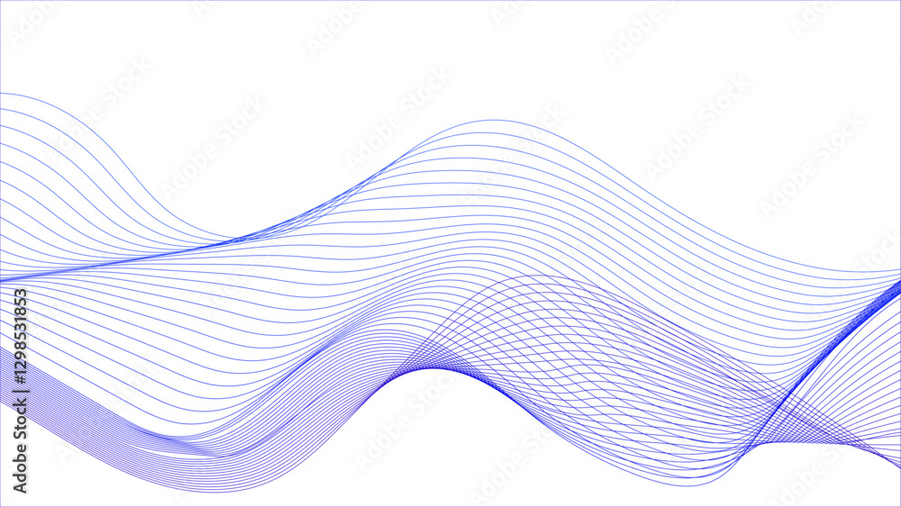 Canvas Prints abstract background blue line isolated on white background. modern abstract glowing wave background.