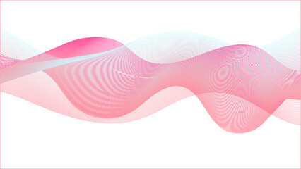 Abstract colorful wavy lines smooth curve isolated on white background. Sound wave lines on white background. 