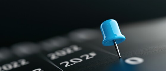 blue pin on a Calendar