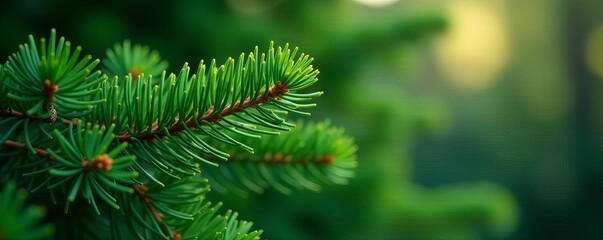 Obraz premium Dense cluster of pine branches, needles sharply defined , isolated, pine