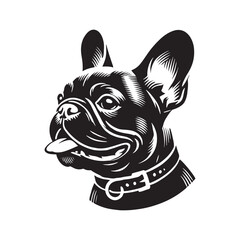 Minimalist French Bulldog Silhouette - French Bulldog Vector - French Bulldog Illustration.