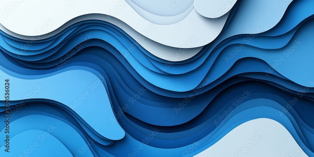 Poster Abstract waves are formed with several layers of paper