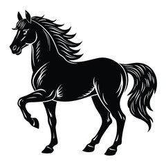 horse silhouette vector