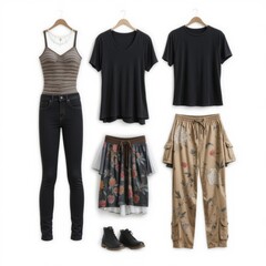 Obraz premium Stylish Apparel and Footwear Collection Display