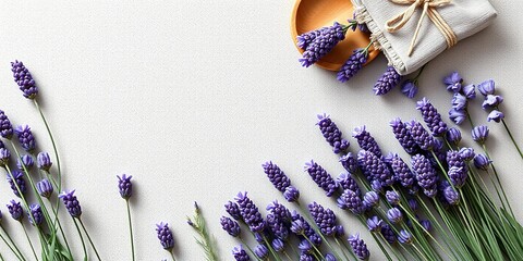 Lavender Spa Flat Lay Mockup - Wellness Promotion Design