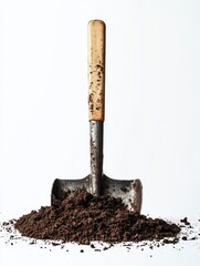 shovel in soil