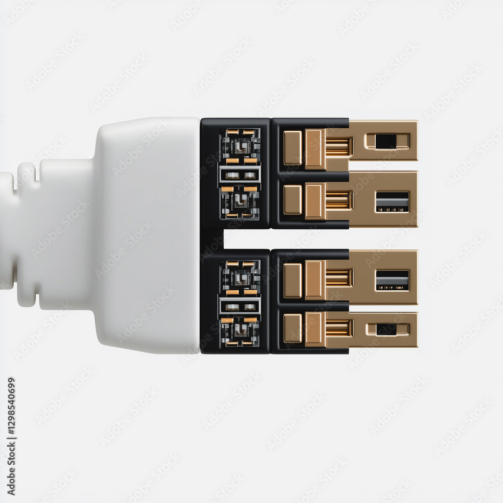 Poster data transfer cable close-up: a detailed view of a data transfer cable. this image showcases the int