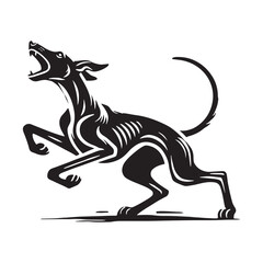 Spanish Greyhound Silhouette - Spanish Greyhound Vector - Minimalist Spanish Greyhound Dog Design.