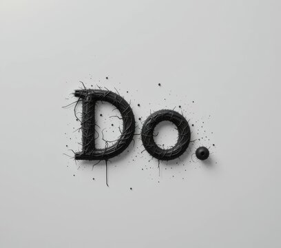 Abstract Do Black Spiky Letters