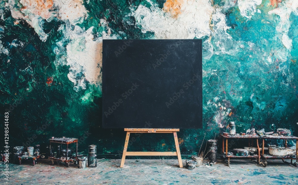 Poster a blank white a3 canvas is displayed on a black board in a mockup, shown in isolation as a 3d render