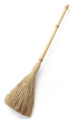 broom on white background