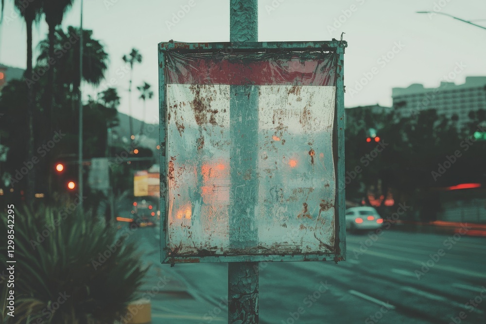 Poster a blank flag banner with clouds is depicted in a 3d rendering as an empty advertisement, serving as 