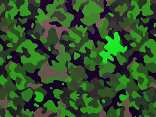 Neon Camouflage Patterns: Psychedelic Backgrounds