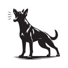 Minimalist German Pinscher Vector - German Pinscher Silhouette - Illustration of German Pinscher.