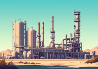 Obraz premium oil refinery plant