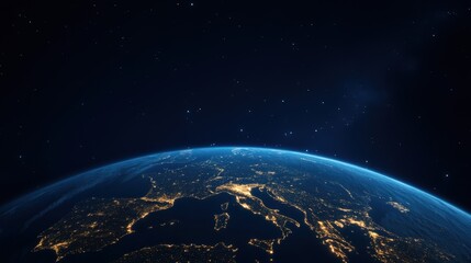 Obraz premium earth from space at night