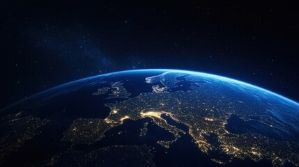 Fototapeta premium earth from space at night