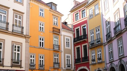 Fototapeta premium Porto's Colonel Raul Peres Street: Historic Buildings in Foz do Douro