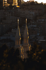 Sunset View On The St Peter And Paul Church, San Francisco, USA