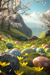Easter vertical Background for post card