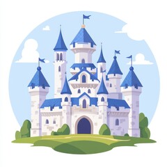 vector illustration of castle
