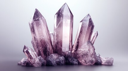 Elegant crystal gemstone with sharp facets and realistic light reflections, high-quality transparency, isolated on a transparent background.