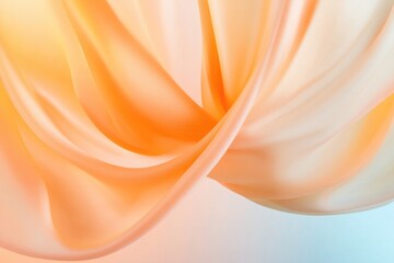 Fototapeta premium Soft orange waves blend seamlessly, creating tranquil and warm a