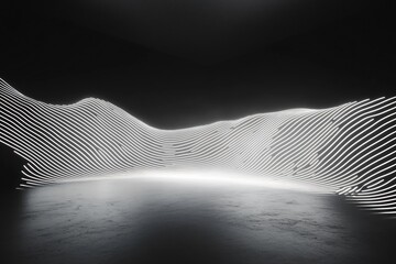 minimalist pulsing energy waves cyberpunk high-tech composition --ar 3:2