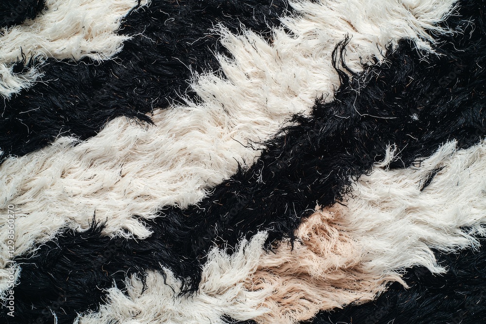 Poster a grungy backdrop features a bohemian striped pattern, accompanied by a striped rug with a seamless 