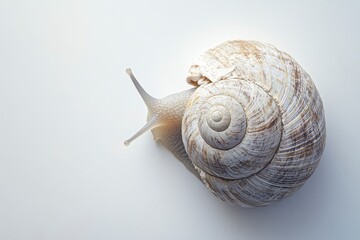 snail on a white background