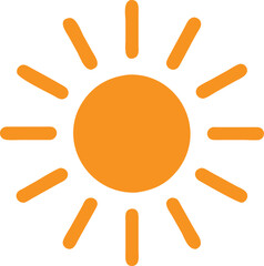 Yellow Sun Icon: Perfect for Summer Designs