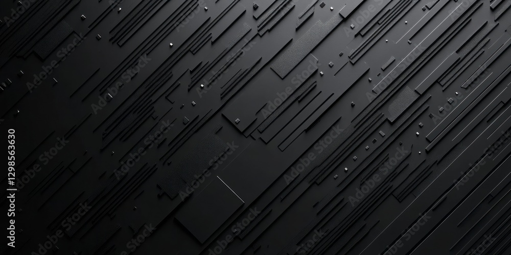 Poster dark abstract background with diagonal lines and square shapes