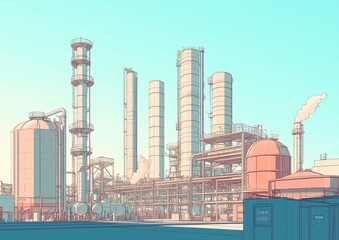 Obraz premium oil refinery plant
