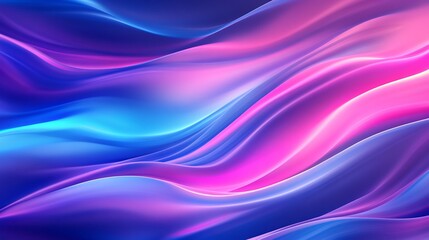 Obraz premium soft-glowing fluid waves violet electric blue futuristic abstract composition --ar 16:9