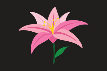 a minimalist and elegant floral design vector art illustration