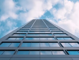 Modern Building and Cloudy Sky