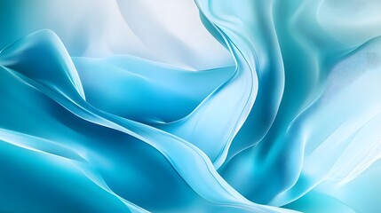 Obraz premium Abstract flowing blue and white fabric forms a beautiful design