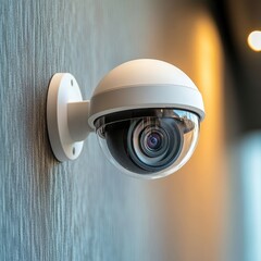 security camera on wall