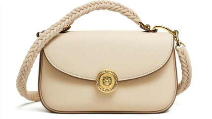 Beige handbag, Studio Shot
